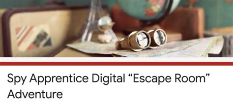 Sep 25, 2022 Spy Apprentice Digital Escape Room Crossword Clue The crossword clue Escape room with 7 letters was last seen on the September 25, 2022. . Spy apprentice digital escape room adventure